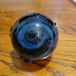 Silver and glass marble